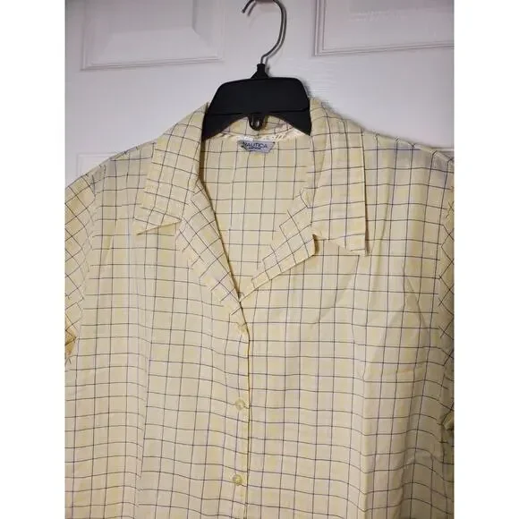 Nautica Men’s Short Sleeve Button-Down Sleepwear Shir tSize L - Picture 2 of 8